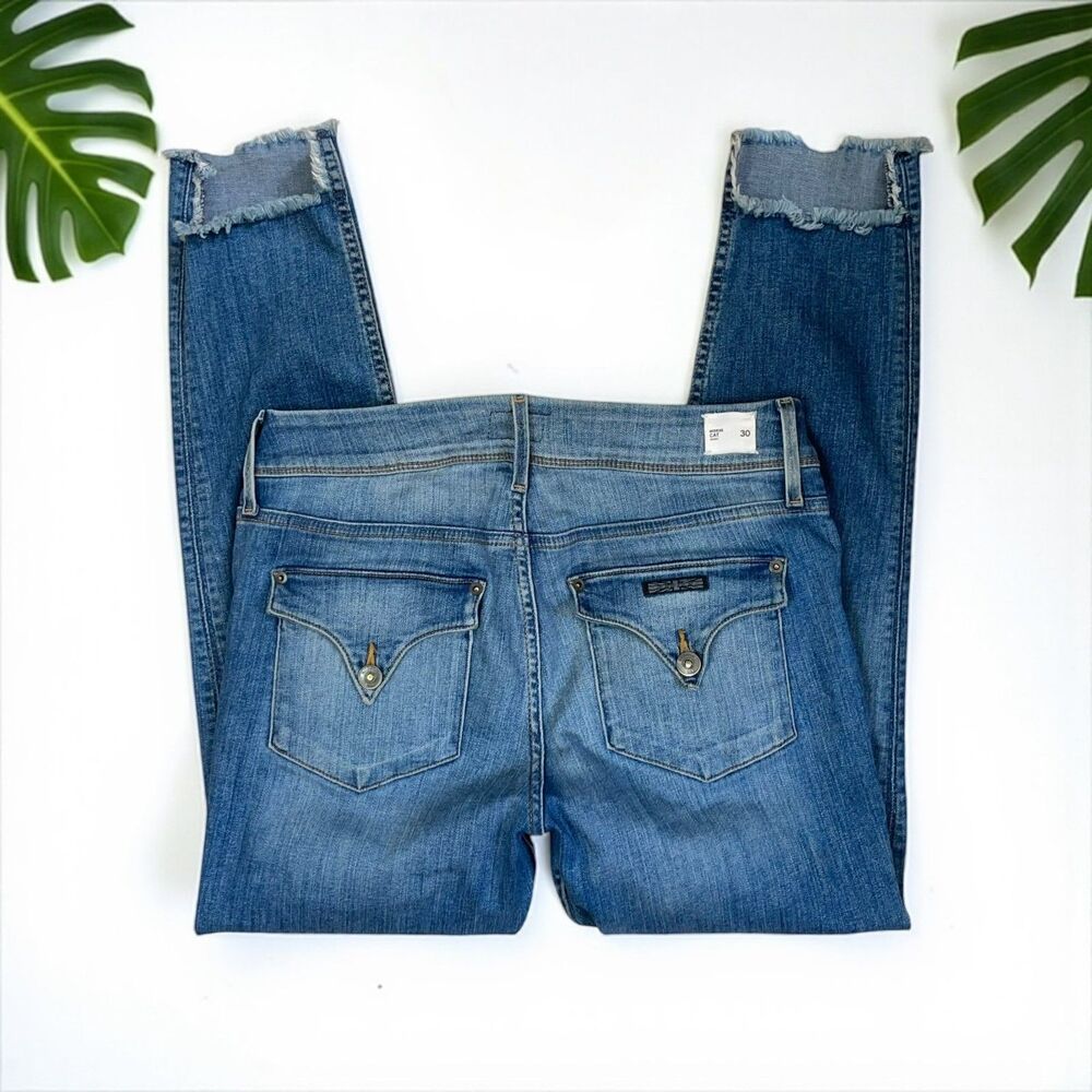 Hudson Cat Mid Rise Step Hem Skinny Jeans in Esse Wash - 30 - Picture 6 of 10